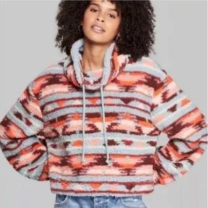 🌈 // Wild Fable // Neon Tribal SUPER SOFT Sherpa Pullove